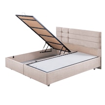 Viyana İkili Set, Viyana Çift Kişilik Baza Başlık Seti Krem 140 x 190