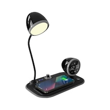 S-link Sl-cw21 Siyah Telefon Uyumlu Fast Şarj 15w Ayarlanabilir Led Işıklı Masa Lambası