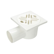 Mesa Teknik Yandan 50 MM Çıkış Koku Önleyici Plastik Yer Süzgeci 10 x 10 CM