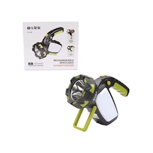 S-Link Sl-F894 5w Işık Modlu Döner Kollu Usb Şarjlı El Feneri Siyah - Yeşil
