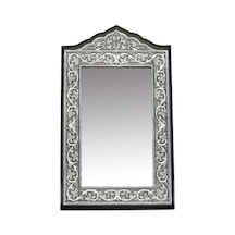 Yaprak Desenli Masa Aynası - Colorname: Gümüş / Varyantbarcode: Kr2550010 / Colorpicture: Https://www.gumush.com/img/products/kr2550010 Td 1.jpg