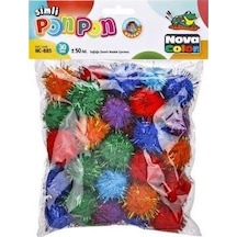 Nova Color Simli Ponpon 30 mm Karışık Renkli 50 Li (NC-885)