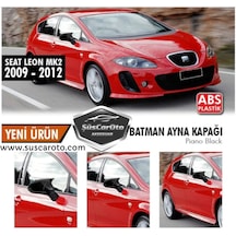 ŞüsCarOto Seat Leon MK2 2009-2012 Batman Yarasa Ayna Kapağı Piano Black ABS Plastik (00)