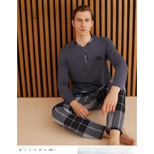 Pijamoni Erkek Süprem Uzun Kol İnce Pijama Takımı 6300 / 13 - 1 Adet 001