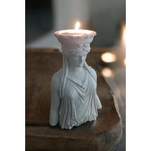 Dekoratif Masa Üstü Karyadit Kızı Hediyeli Bacasız Şömine Beyaz