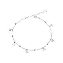Brezza Lusso Jewelry Kalp Figürlü Clasical Sallantılı Gümüş Kadın Ayak Halhal Gümüş