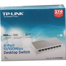 TP-Link Tl Sf1008P 8 Port 4 Port Poe 10 100 Mbps Switch Çelik Ka