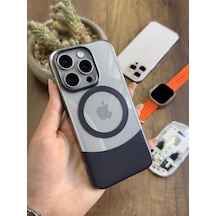 Apple iPhone 14 Pro Magsafe Uyumlu Mika Sararmaz Kılıf Soocase720 Siyah