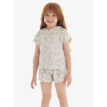 Kız Çocuk Sweatshirt 60568 - Desenli Desenli