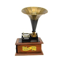 Dekoratif Metal Gramofon Kutu Hediyelik