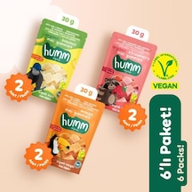 Organik Glutensiz Vegan Muz Çilek Ve Mango Mini Küpler Atıştırmalık Paketi - 6 Adet 3 Çeşit 180 G