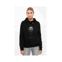 Pubg Playerunknown Baskılı Siyah Kadın Kapşonlu Sweashirt