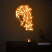 Twins Led Please Don't Kill My Vibe. Yazılı Ve Şekilli Neon Tabela Amber Model:model:27553366 Amber