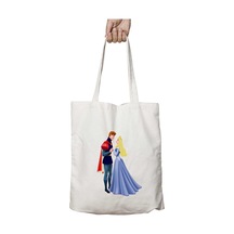 Art Hediye Sleeping-beauty-free-png-ımage İki Tarafı Kalıcı Baskılı Yıkanabilir Okul Plaj Omuz Bez Çantası Çok Renkli