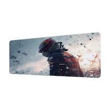 Red Bull Yarış Pilotu 40x90 Cm Oyuncu Mousepad Kaymaz Taban Büyük Boy