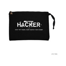 Zepplin Giyim Hacker Firewall Siyah Clutch Astarlı Cüzdan / El Çantası