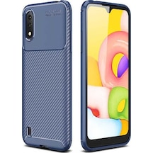 Galaxy A01 Kılıf Zore Negro Silikon Kapak Lacivert
