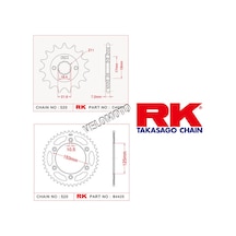 HONDA CRF 250 L DİŞLİ SETİ RK ÖN ARKA DİŞLİ SETİ RK