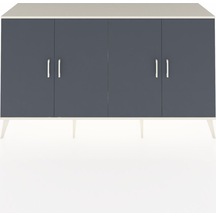 Hyperion Konsol 4 Raflı 4 Kapaklı 176x44x99 Aytaşı-antrasit/aytaşı Aytası/antrasıt - Aytası