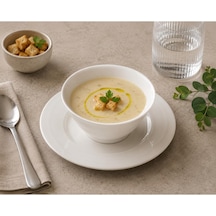 Gourmet Konsome Kase Tabağı, Porselen, Çorba Servis Altlığı, 19 Cm, İç Mekan Kullanımı Çok Renkli