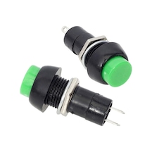 AYT Ticaret HT-101 BUTON ANAHTAR PBS-11A-B YEŞİL YUVARLAK BASMALI  (IC-186)