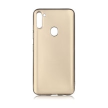 Samsung Galaxy Uyumlu M11 Kılıf Esnek Yapılı İnce Slim Silikon Kapak Ryc/premier Gold