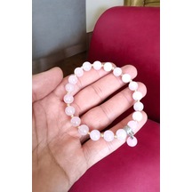Pembe Kuvars Bileklik Dorika Bileklik Orijinal Doğal Taş Pembe Kuvars Bileklik Pembe Kuvars Bileklik