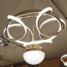 Has Light Ufo Model Led Avize 3 Renkli Altın Renk