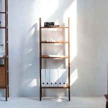 Woodesk Librero, Ahşap Kitaplık Ve Raf Ünitesi, 140x50 Tik Renk