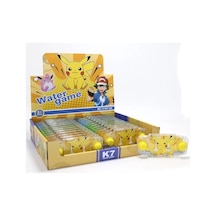 Eğlenceli Pikachu Baskılı Su Oyunu 14x6,5 Cm El Konsolu Şeffaf