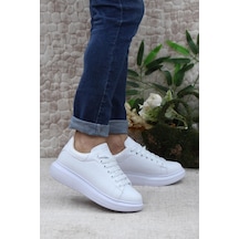 Fort B-150 Beyaz Rahat Kalın Taban Sneaker Erkek Spor Ayakkabı Beyaz