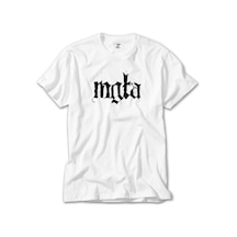 Mgla Logo Text Beyaz Tişört Siyah