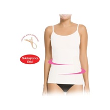 Bonbonetti Chocolate Baby & Kids Ip Askılı Sıkılaştırıcı Dikişsiz Atlet Korse Beyaz