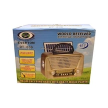 Everton Rt-836 Bluetooth Fm-usb-tf-aux Solarlı Şarjlı Nostaljik Radyo