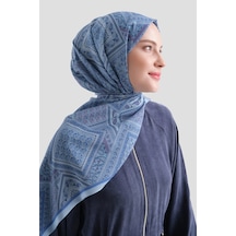 Armine Elegance Pamuk - İpek Şal As464 Mavi