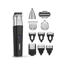 Babyliss Lithium Power 11'i 1 Arada Çoklu Düzeltici - Sakal Düzeltici Ve Burun Kılı Düzelticili Kablosuz Bakım Seti, Su Geçirmez, Erkekler İçin İdeal Hediye, Siyah/gri, Mt812e Diğer