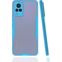 Ilkeshop Newface Vivo V21 Kılıf Platin Silikon - Mavi