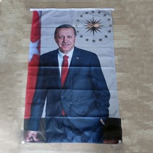 Pencere Bayrak Recep Tayyip Erdoğan 100 x 150 CM