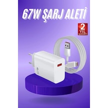 Mey İthalat Beyaz Ultra Plus Hızlı Şarj Seti Şarj Adaptörü Ve Kablosu 67w 02213140