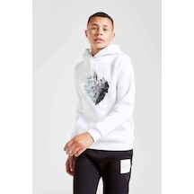 Tshirthane The Galata Istanbul Baskılı Unisex Çocuk Kapüşonlu Beyaz Sweat Beyaz