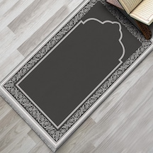 Evaşk Namazlık Dokuma Halı Kaymaz Muslumana Seccade80 x 130 Antrasit EVASK801F66