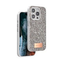 Onegif Apple İphone 15 Pro Bright Simli Kapak - Gold Altın