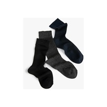 Koton Basic 3'lü Soket Çorap Seti Çok Renkli Siyah 4wam80022aa 4WAM80022AA999