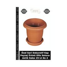 Özel Seri Dekoratif Kap Peyzaj Ürünü Ofis Saksısı Antik Saksı 25 Lt No 4