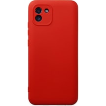 Samsung Uyumlu Galaxy A03 Kılıf Nano İçi Kadife Silikon Kırmızı,