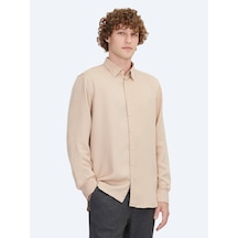 Kip Somon Regular Fit Dokuma Casual Gömlek Somon