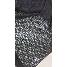 Kabartmalı Tül Siyah Bluzluk,Elbiselik Dantel