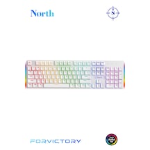 North Shield Kırmızı Switch RGB Full Metal Panel Mekanik Oyuncu Q Klavye