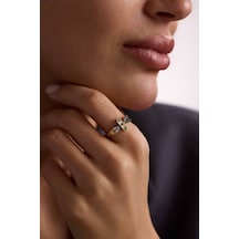 Butterfly Yüzük Emerald Özel Tasarım T13875 Renkli