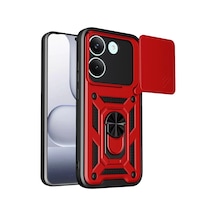 Newface Xiaomi Poco X8 Pro Pars Lens Yüzüklü Silikon - Kırmızı